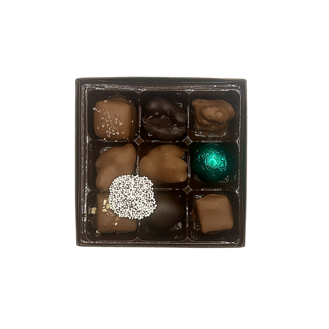 Gift Box - Assorted Milk & Dark Chocolates (9PC) - 4/Case