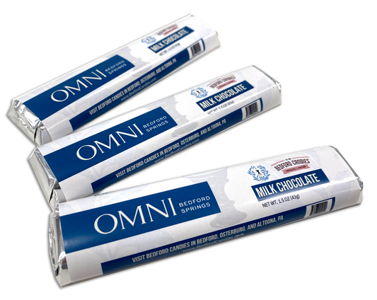 Custom Bar -Omni Bedford Springs - Milk Chocolate - 1.5 oz (30ct)