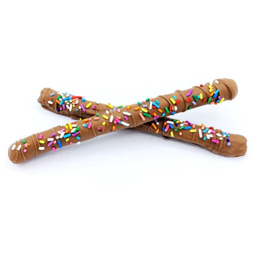 RAINBOW SPRINKLED PRETZEL RODS